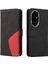 Kart Yuvası ile Onur 200 Pro Dikiş Renk Deri Cüzdan Için Flip Case (Yurt Dışından) 5