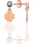 Gümüş Rose Zirkon Taşlı Şanslı Yonca Küpe SGTL12621ROSE 1