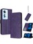 Kart Yuvası Saf Renk Pu ile Toka ile Oppo Oppo 11F 5g Için Flip Case (Yurt Dışından) 1
