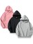 Unisex 3'lü Siyah Gri Lacivert Kapüşonlu Kanguru Cepli Oversize Sweatshirt 1