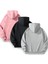 Unisex 3'lü Siyah Gri Lacivert Kapüşonlu Kanguru Cepli Oversize Sweatshirt 2