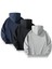 Unisex 3'lü Siyah Gri Lacivert Kapüşonlu Kanguru Cepli Oversize Sweatshirt 2