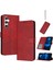 Samsung Galaxy A15 Için Flip Case 4g/5g Saf Renk Kickstand Pu Deri (Yurt Dışından) 1