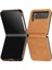 Samsung Galaxy Z Flip Case 4 5g Toka ile Kickstand Saf Pu (Yurt Dışından) 4
