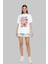 Baskılı Oversize Beyaz T-Shirt 1