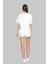 Baskılı Oversize Beyaz T-Shirt 3
