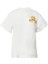 Aplike Nakış Detaylı Basic Ekru Tshirt 1