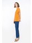 Aplike Nakış Detaylı Basic Turuncu Tshirt 2