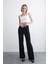 Kalın Askılı Ekru Crop Top 2