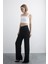 Kalın Askılı Ekru Crop Top 3