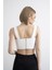 Kalın Askılı Ekru Crop Top 5