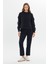 Kurdele Detaylı Yazı Baskılı Siyah Sweatshirt 2