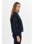 Kurdele Detaylı Yazı Baskılı Siyah Sweatshirt 3
