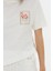 Fermuar Detaylı Ekru Kısa Kollu Tshirt 4