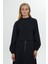 Uzun Kollu Siyah Oversize Sweatshirt 1