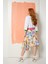 Renkli Ribanalı Beyaz Crop Sweat 3