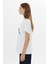Kısa Kollu Klasik Coton Ekru Tshirt 4