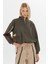 Cepli ve Fermuarlı Haki Sweatshirt 1