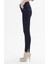 Beyaz Kontrast Dikiş ve Çift Kemer Detaylı Yırtmaçlı Slim Fit Denim Pantolon 3