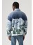 Erkek Jakarlı Sherpa Tam Fermuarlı Rahat Kesim Kazak Jacket - A9260-0001 3