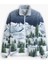 Erkek Jakarlı Sherpa Tam Fermuarlı Rahat Kesim Kazak Jacket - A9260-0001 4