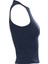 Halter Yakalı Basıc Kolsuz Lacivert Bluz 2