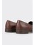 Kahve Deri Kadın Loafer 5