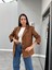 Taba Oversize Süet Blazer Ceket 4