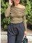 Kadın Haki Kayık Yaka Bluz 2