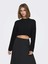 Onlbodrum Cropped Pullover Kadın Siyah Kazak 1