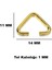 Anahtarlık Montaj Halkası Üçgen Takı Bağlantı Halkası 14x11 Mm (100 Adet) Gold 4