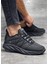 Erkek Su Geçirmez Termo Taban Spor Ayakkabı-Siyah 1