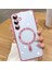 Samsung Galaxy S24 Fe Kılıf Kamera Lens Korumalı Renkli Magsafe Şeffaf Silikon Rose Gold 1