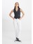 Skinny Fit Dar Kesim Yüksek Bel Çok Dar Paça Forever Fit Kırık Beyaz Jean Kot Pantolon 3