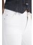Skinny Fit Dar Kesim Yüksek Bel Çok Dar Paça Forever Fit Kırık Beyaz Jean Kot Pantolon 4