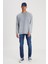 Loose Fit Rahat Kesim Bisiklet Yaka %100 Pamuk Gri Sweatshirt 3