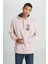 Loose Fit Rahat Kesim Kapüşonlu İçi Polarlı Sırt Baskılı Lila Sweatshirt 4