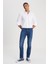 Slim Fit Dar Kesim Normal Bel Dar Paça Luke Mavi Jean Kot Pantolon 2