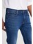 Slim Fit Dar Kesim Normal Bel Dar Paça Luke Mavi Jean Kot Pantolon 3