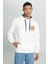 Regular Fit Normal Kesim Kapüşonlu Şardonlu İndigo Sweatshirt 3