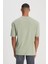 Loose Fit Rahat Kesim Bisiklet Yaka Mint Yeşili Tişört 4