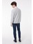 Regular Fit Normal Kesim %100 Pamuk Bisiklet Yaka İçi Polarlı Gri Melanj Sweatshirt 5