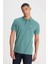 Regular Fit Normal Kesim Polo Yaka İndigo Tişört 1