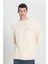Regular Fit Normal Kesim %100 Pamuk Bisiklet Yaka İçi Polarlı Bordo Sweatshirt 1