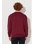 Regular Fit Normal Kesim %100 Pamuk Bisiklet Yaka İçi Polarlı Bordo Sweatshirt 6