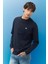 Regular Fit Normal Kesim %100 Pamuk Bisiklet Yaka Şardonlu Sweatshirt 2
