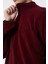 Regular Fit Normal Kesim Dik Yaka Yarım Fermuarlı Bordo Polar 3