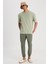 Regular Fit Normal Kesim Normal Bel Dar Paça Haki Jogger Pantolon 2