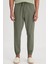 Regular Fit Normal Kesim Normal Bel Dar Paça Haki Jogger Pantolon 5