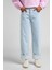 Jane Cuffed Straight Fit Yüksek Bel Jean Kot Pantolon 1